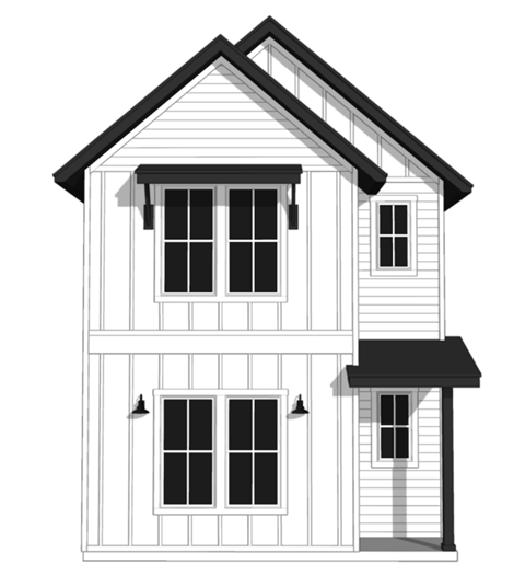Floor plan for 3 beds, 2.5 baths, 1387 sqft